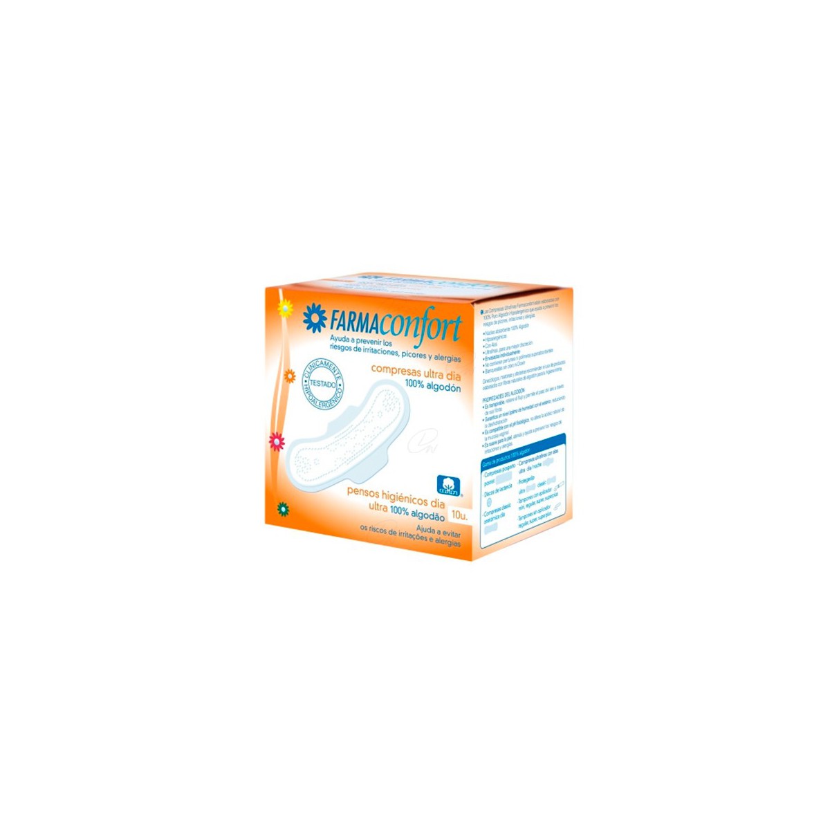 FARMACONFORT COMPRESAS 100 ALGODON ULTRAFINAS...