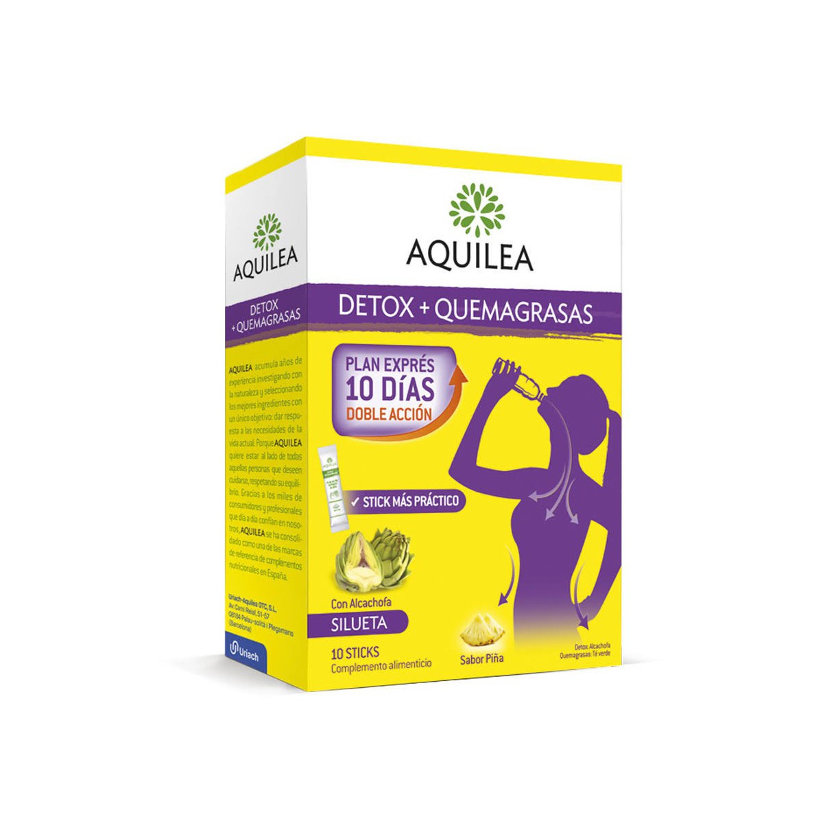 AQUILEA DETOX  QUEMAGRASAS 10 Sticks bebibles