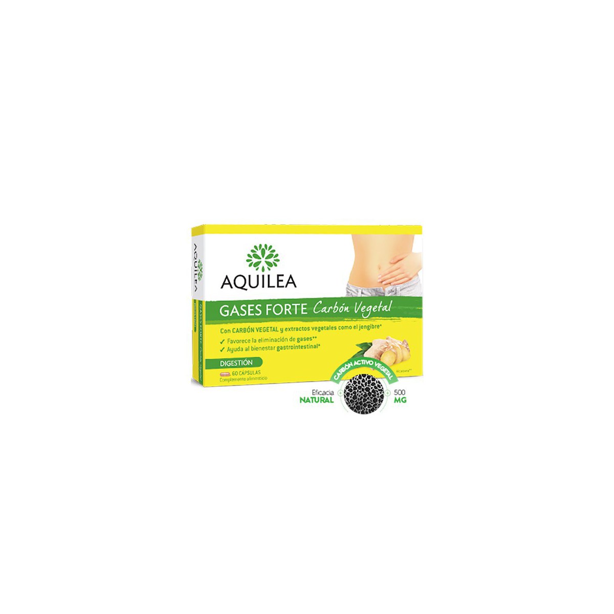 AQUILEA GASES FORTE CARBÓN NATURAL 60 cáps