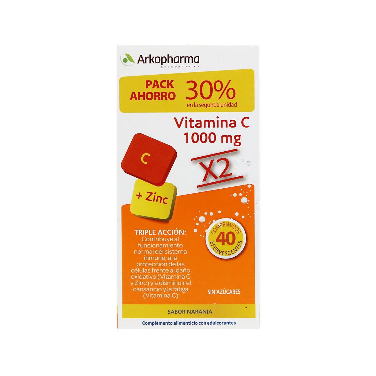 ARKOPHARMA VITAMINA C 1000 MG  ZINC PACK 40...