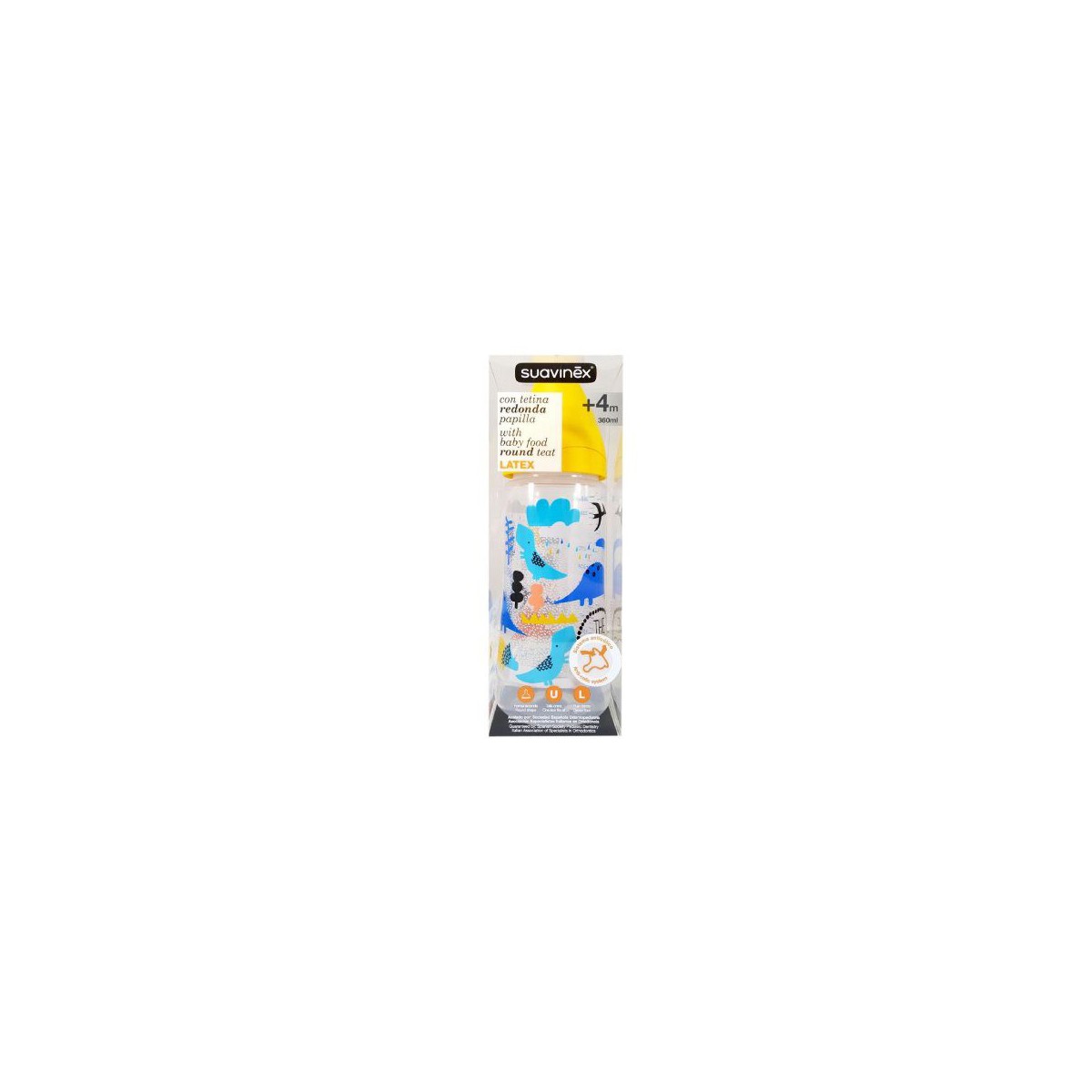 Suavinex Biberon Boca ancha Tetina Papilla 360 ml