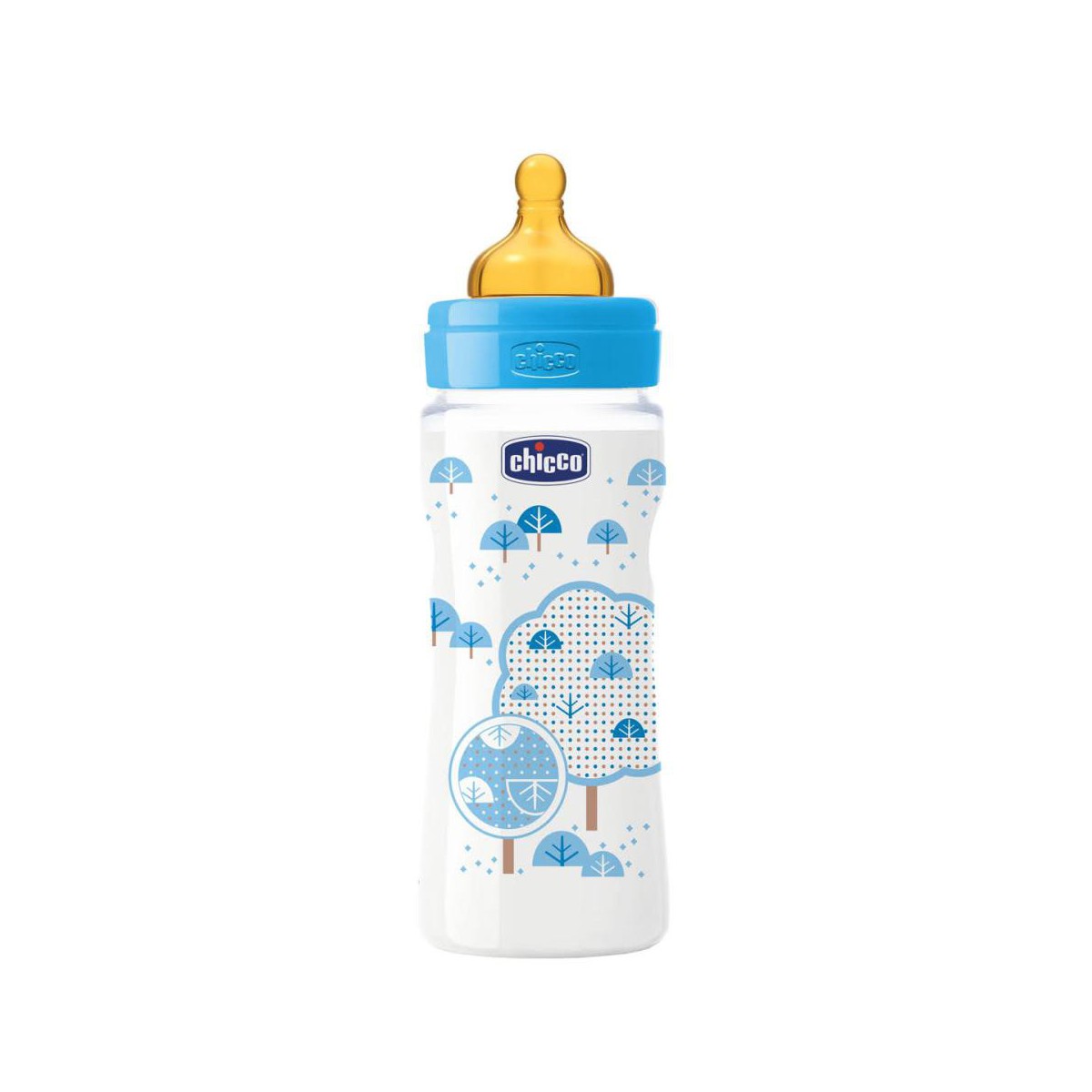Chicco Biberón 330ml caucho flujo Rapido Azul