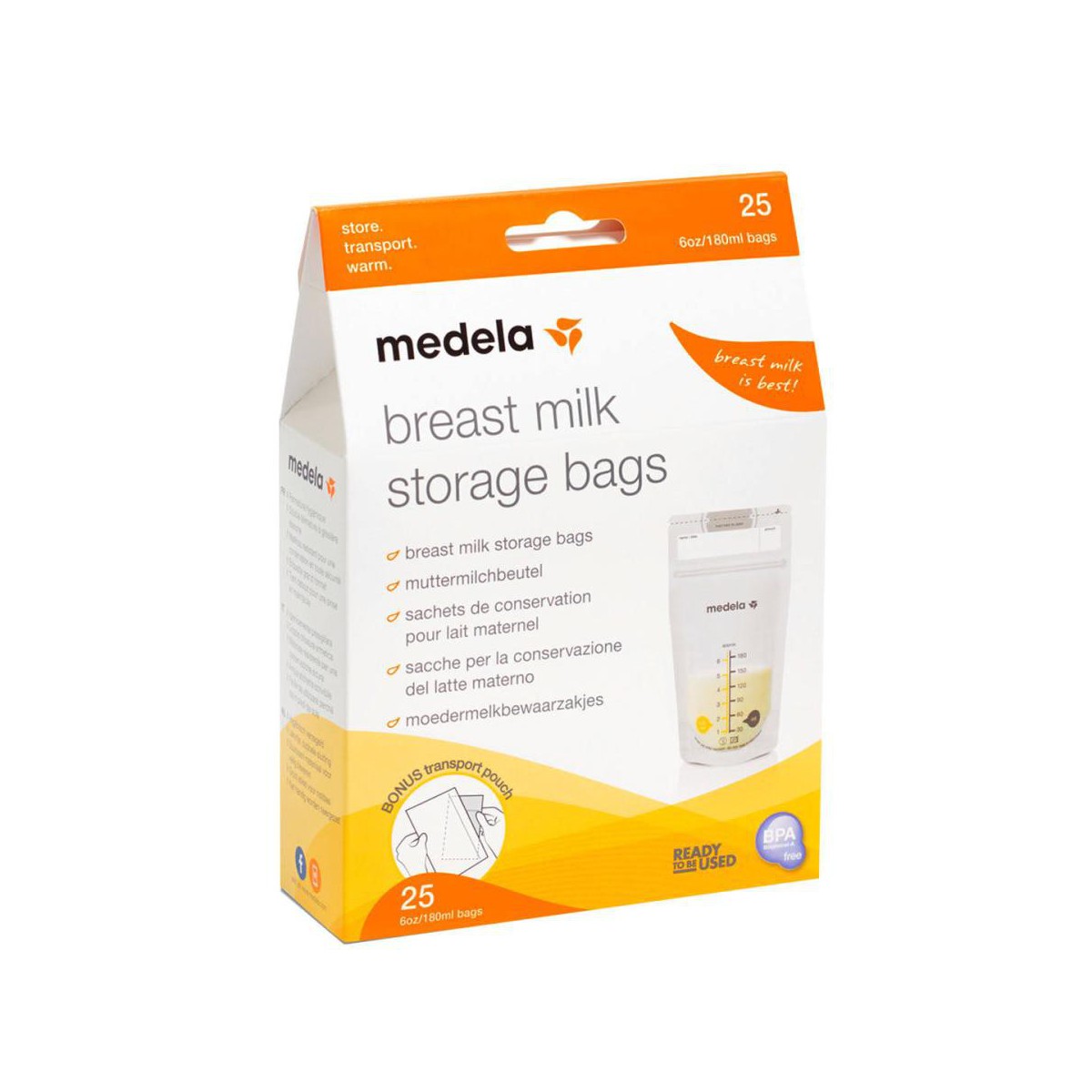 BOLSAS PARA LECHE MATERNA MEDELA 25 U
