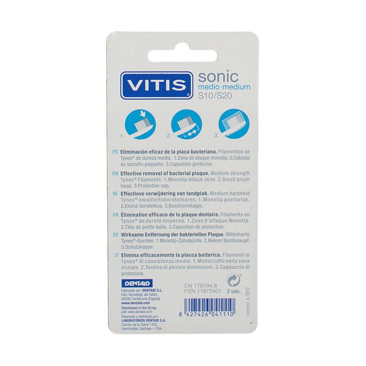 Vitis Sonic S10S20 Recambio Cabezal medio