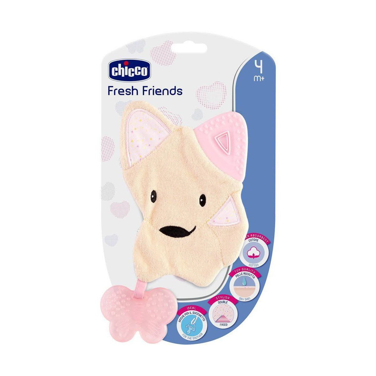 Chicco Mordedor 3 en 1 Fresh Friend Rosa 4m