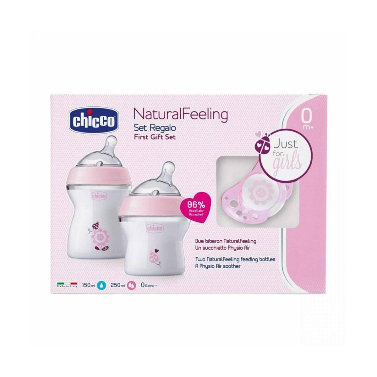 Chicco Set regalo NaturalFeeling Rosa 0m