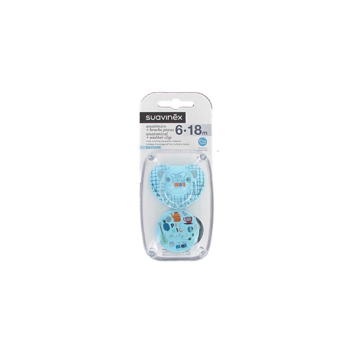 Suavinex Chupete Anatómico Silicona 618m  Broche