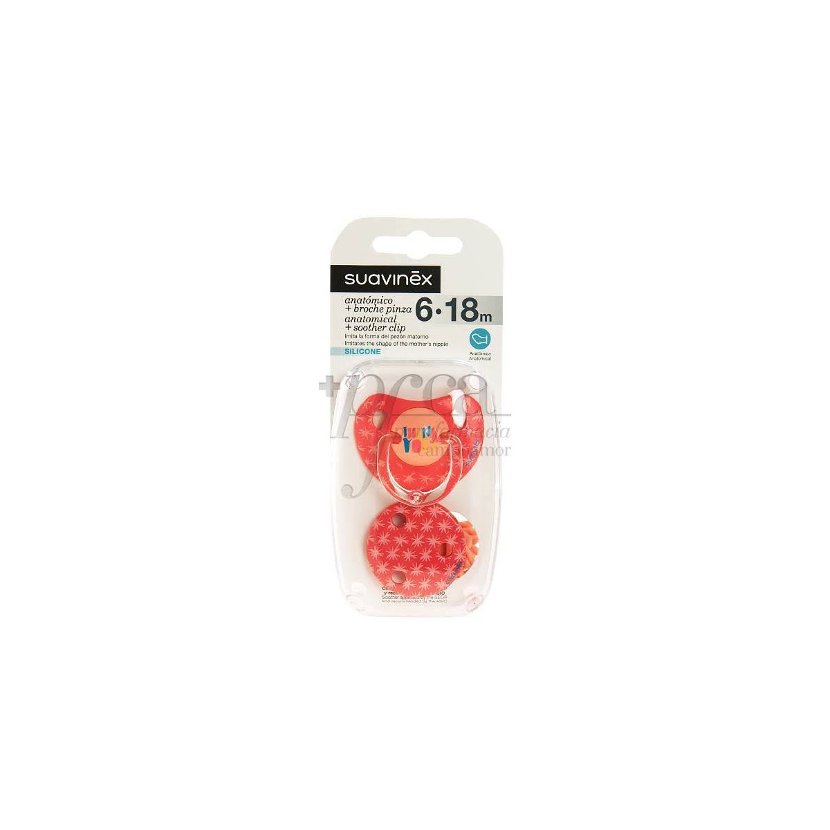 Suavinex Chupete Anatómico Silicona 618m  Broche
