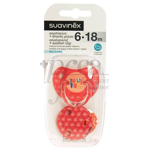 Suavinex Chupete Anatómico Silicona 618m  Broche