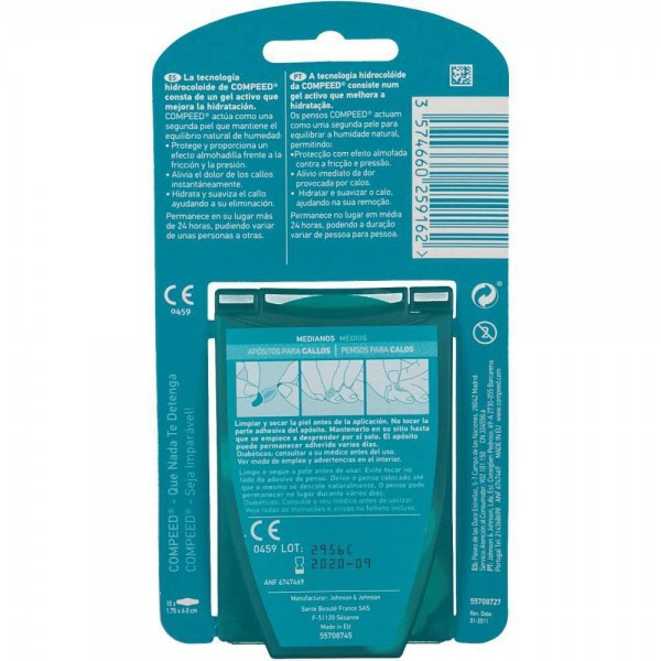 COMPEED APOSITOS CALLOS 10U TMED