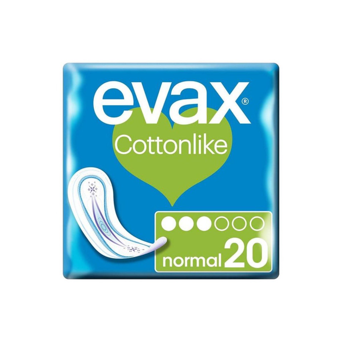 EVAX  COTTONLIKE  COMPRESAS NORMAL SIN ALAS 20U