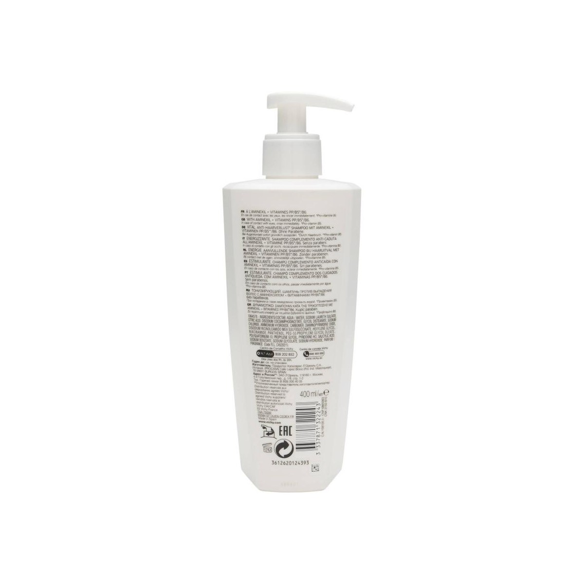 Champú Dercos Estimulante Vichy 400 ml