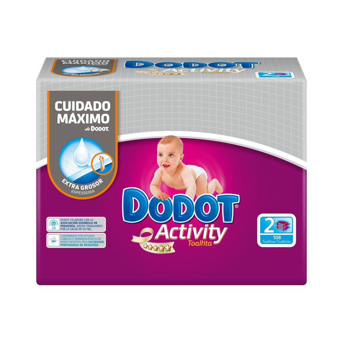 DODOT ACTIVITY TOALLITAS HUMEDAS PARA BEBES 108 U