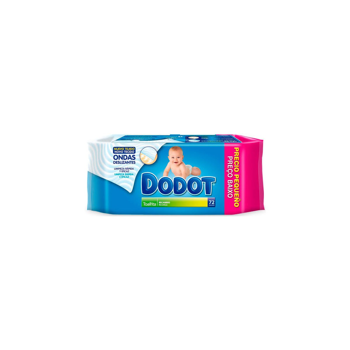 DODOT AZUL TOALLITAS HUMEDAS PARA BEBES 72 U