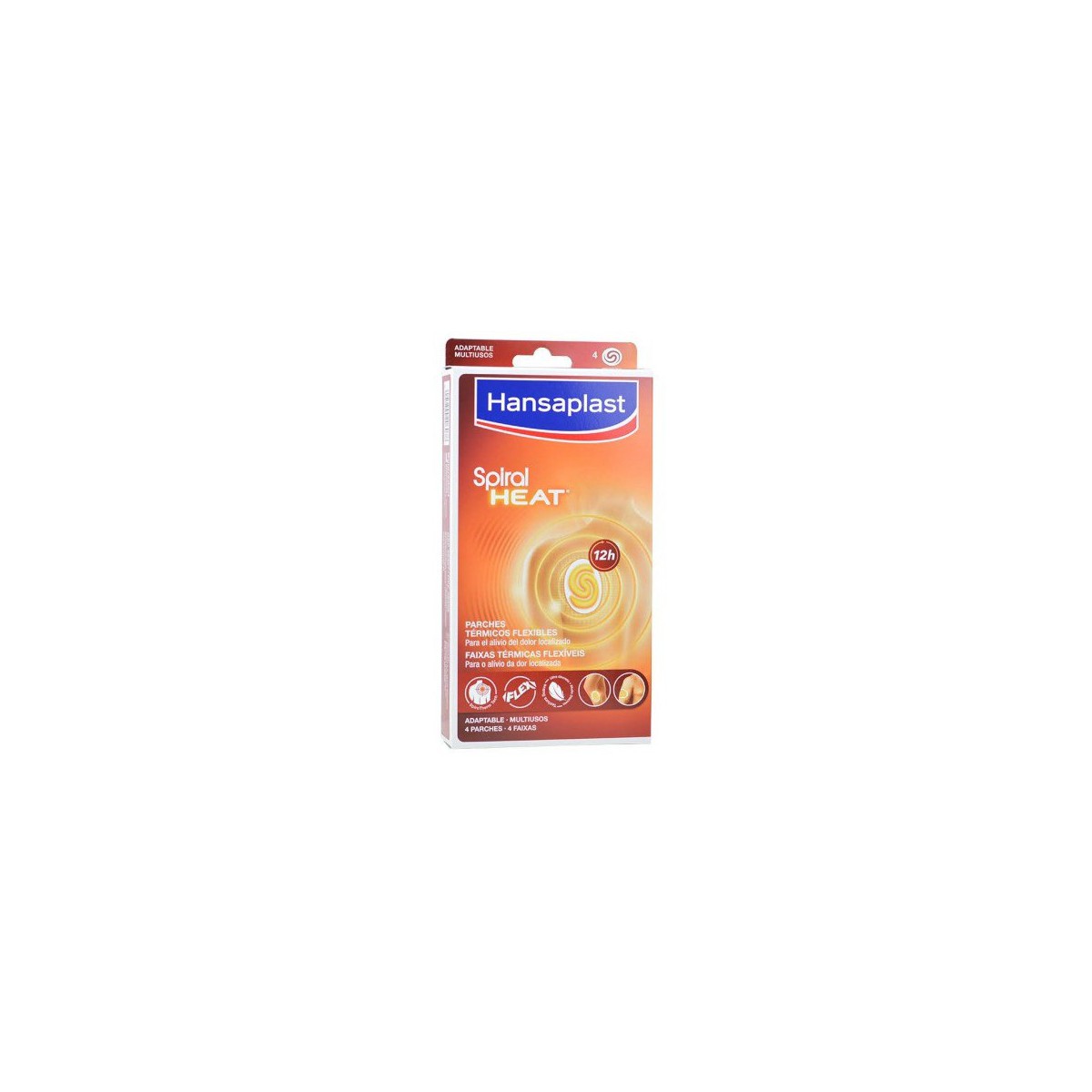 Hansaplast Spiral Heat Parches Adaptables 4 ud