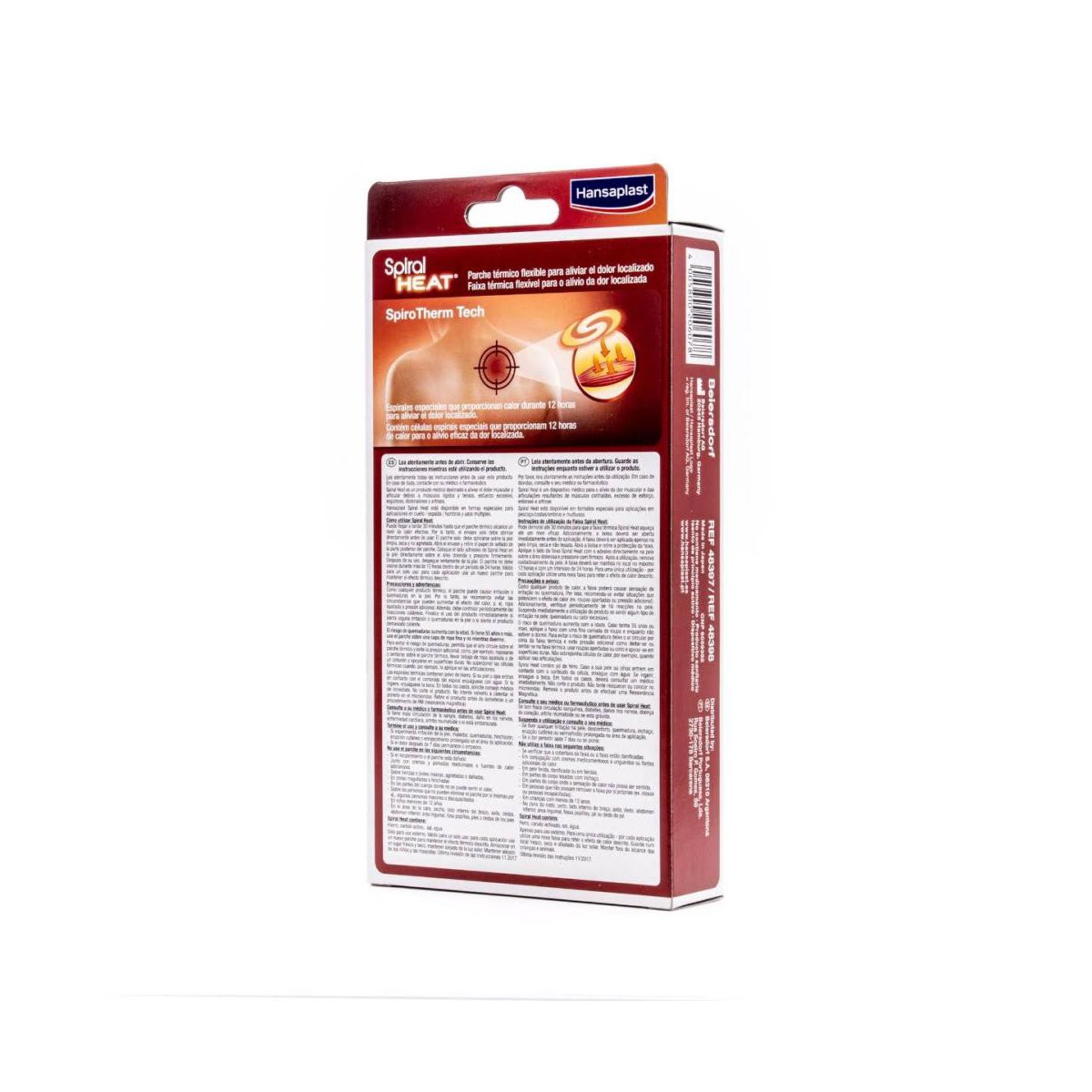 Hansaplast Spiral Heat Parches Adaptables 4 ud