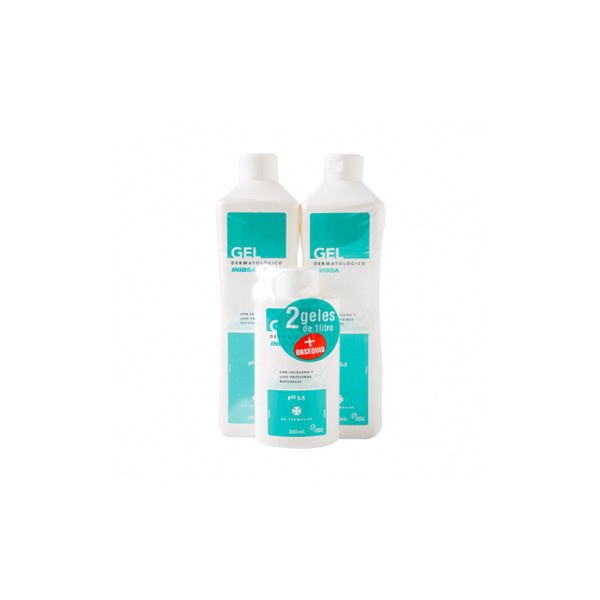 INIBSA GEL DERMATOLOGICO PACK VIAJE 1 L  200 ML