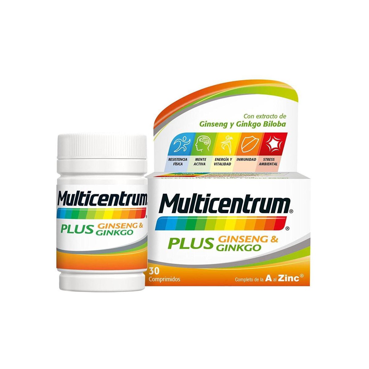 Multicentrum Plus Ginseng  Ginkgo 30 Comprimidos
