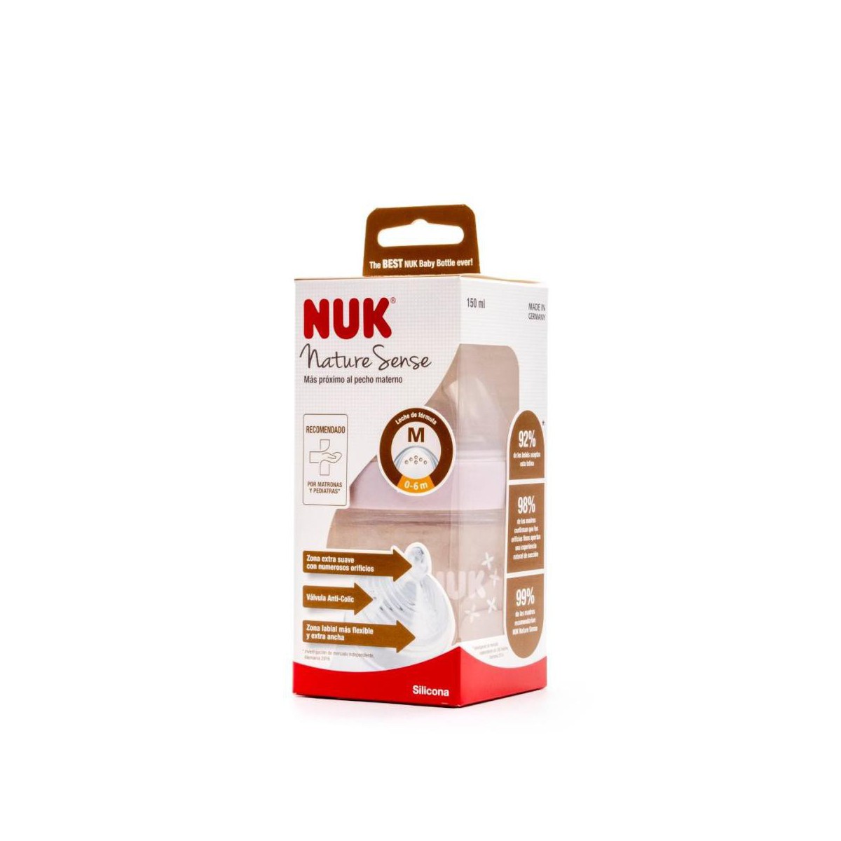 Nuk Nature Sense Biberon PP Silicona Talla M...