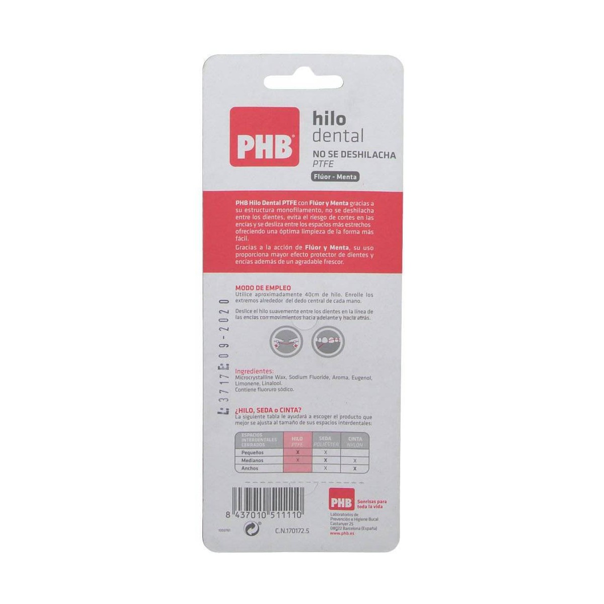 PHB Pack Duplo Hilo Dental FluorMenta