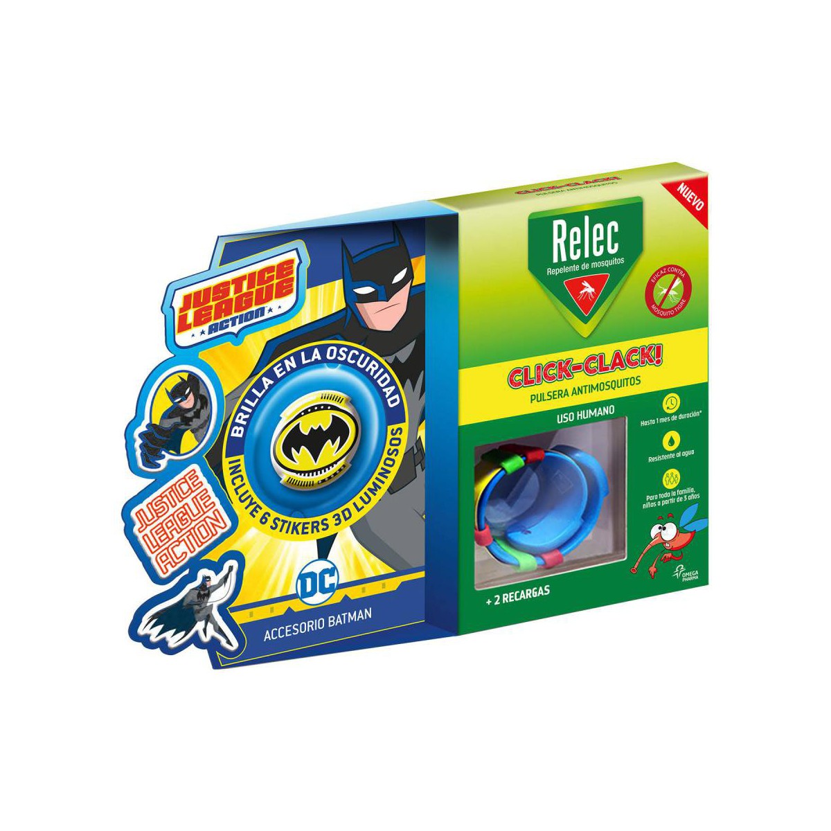 RELEC  PULSERA ANTIMOSQUITOS DE BATMAN