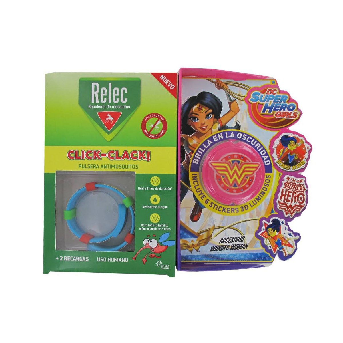 RELEC  PULSERA ANTIMOSQUITOS WONDER WOMAN