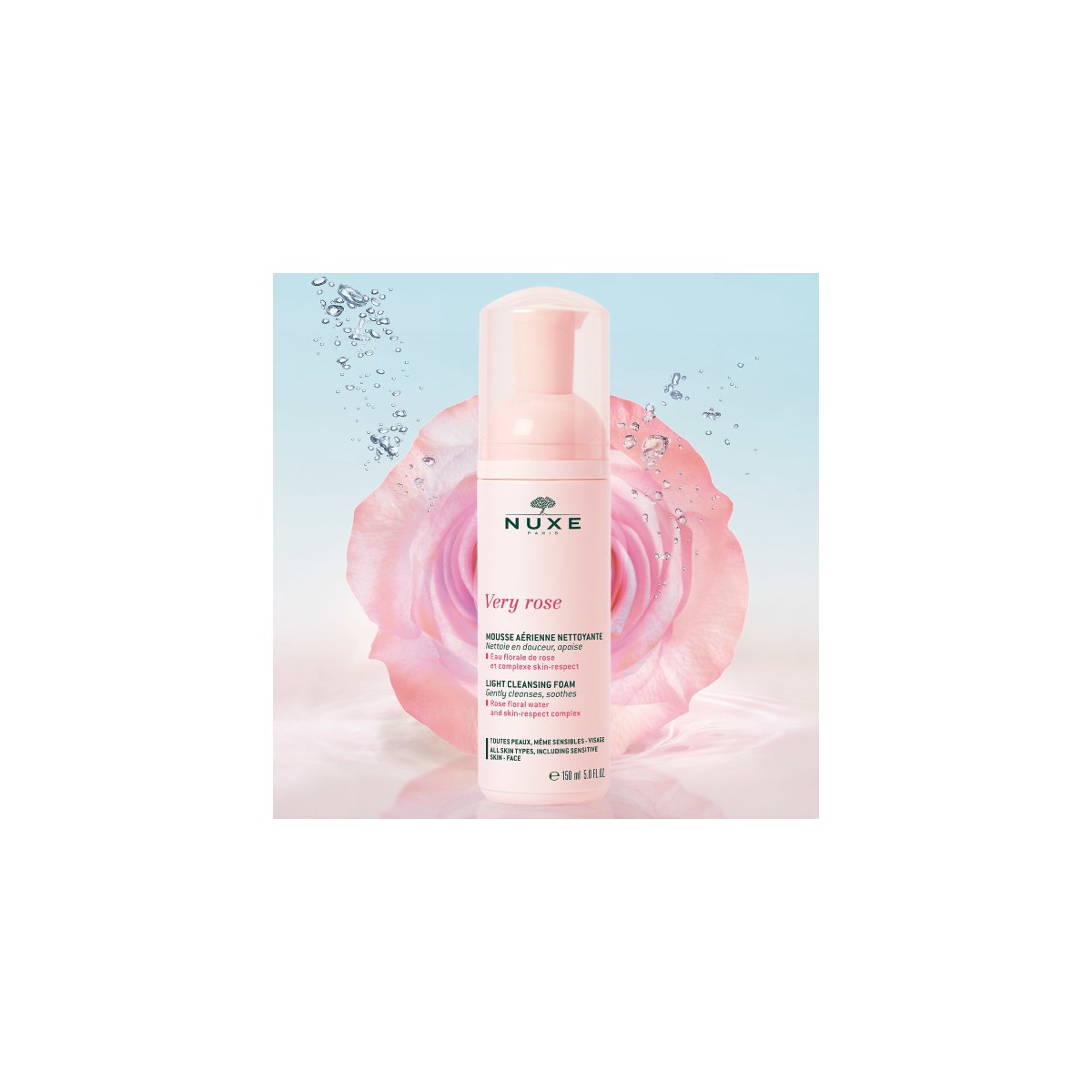 NUXE VERY ROSE ESPUMA LIMPIADORA FACIAL 150mL