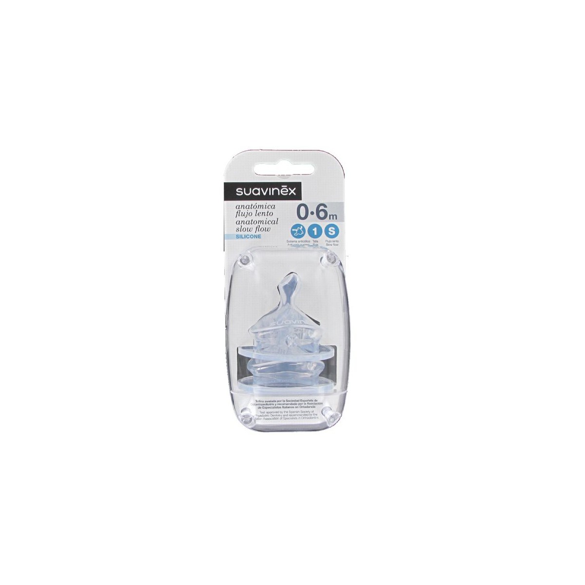 TETINA SILICONA ANATOMICA SUAVINEX T1S 2U 06 MESES