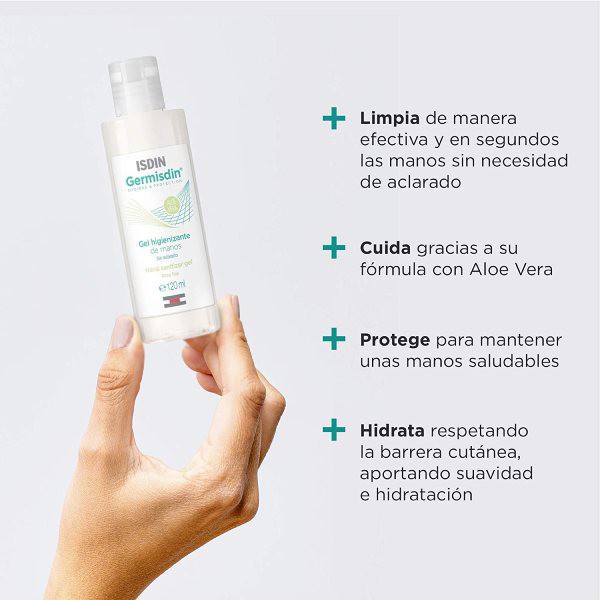 ISDIN GERMISDIN ALOE VERA GEL HIGIENIZANTE DE MANOS 1 ENVASE 120 ml