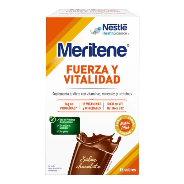 MERITENE FUERZA Y VITALIDAD BATIDO 15 SOBRES 30 g SABOR...