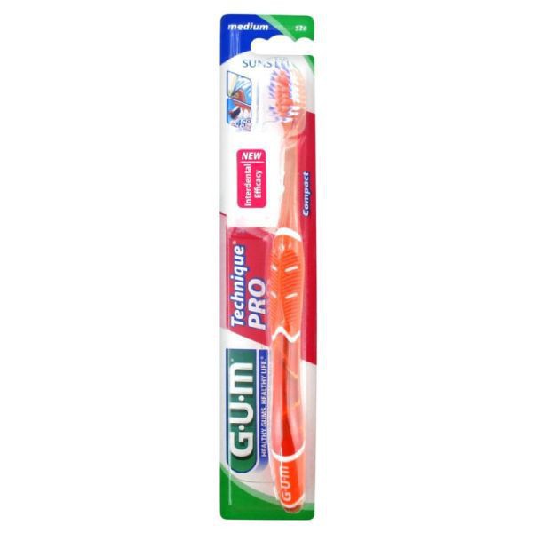 CEPILLO DENTAL ADULTO GUM 528 TECHNIQUE PRO COMPACTO MEDIO