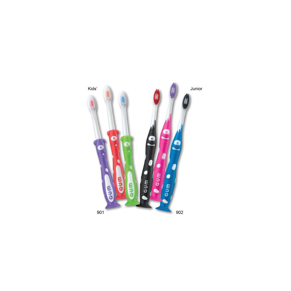CEPILLO DENTAL KIDS GUM 901 MONSTRUOS 36 años