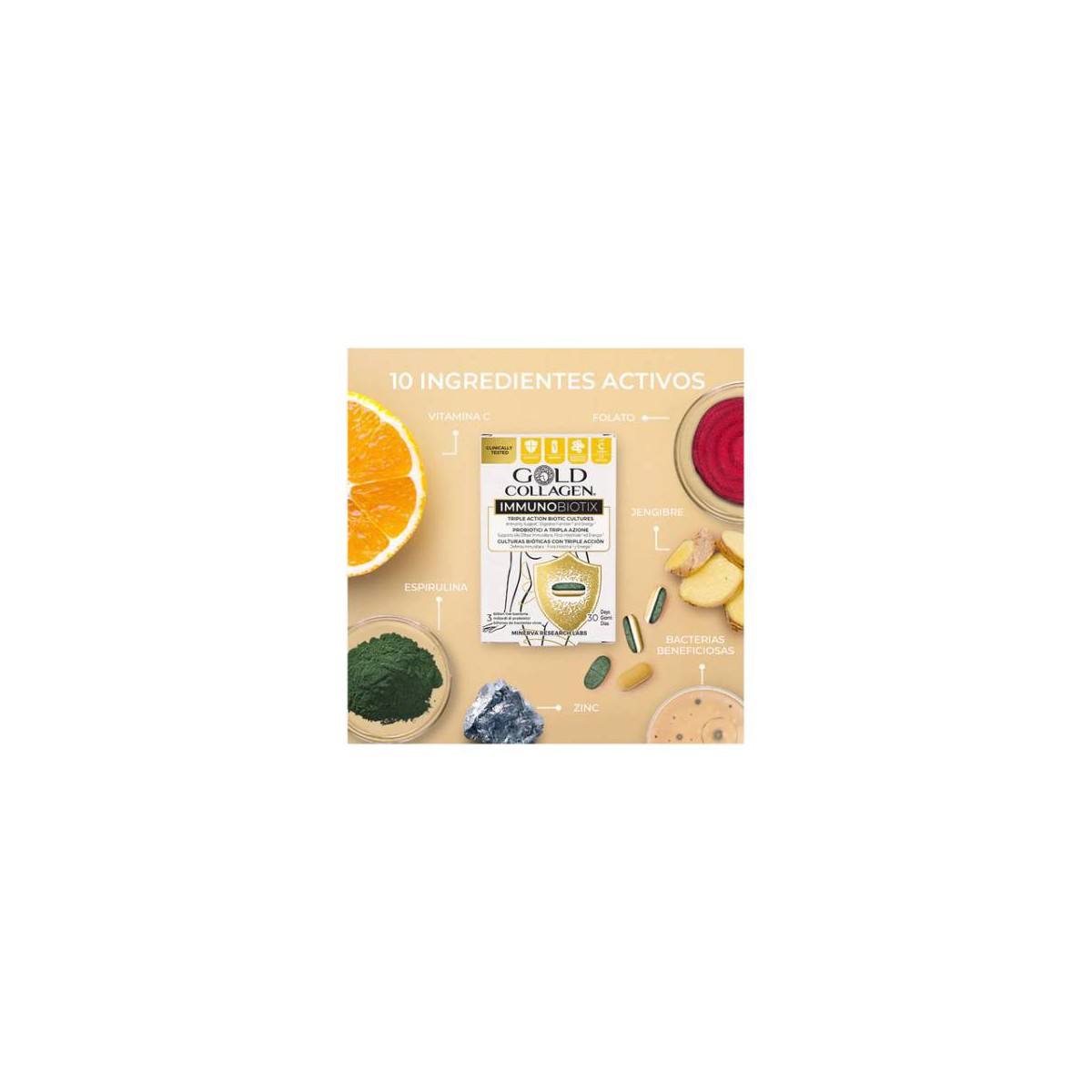 GOLD COLLAGEN IMMUNO BIOTIX 30 CAPS