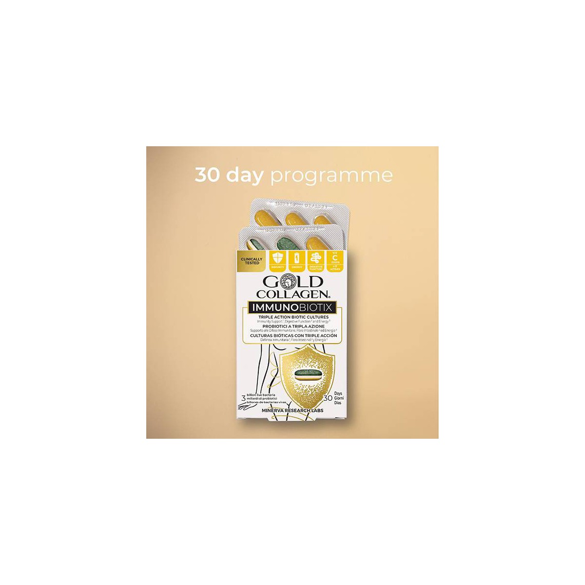 GOLD COLLAGEN IMMUNO BIOTIX 30 CAPS