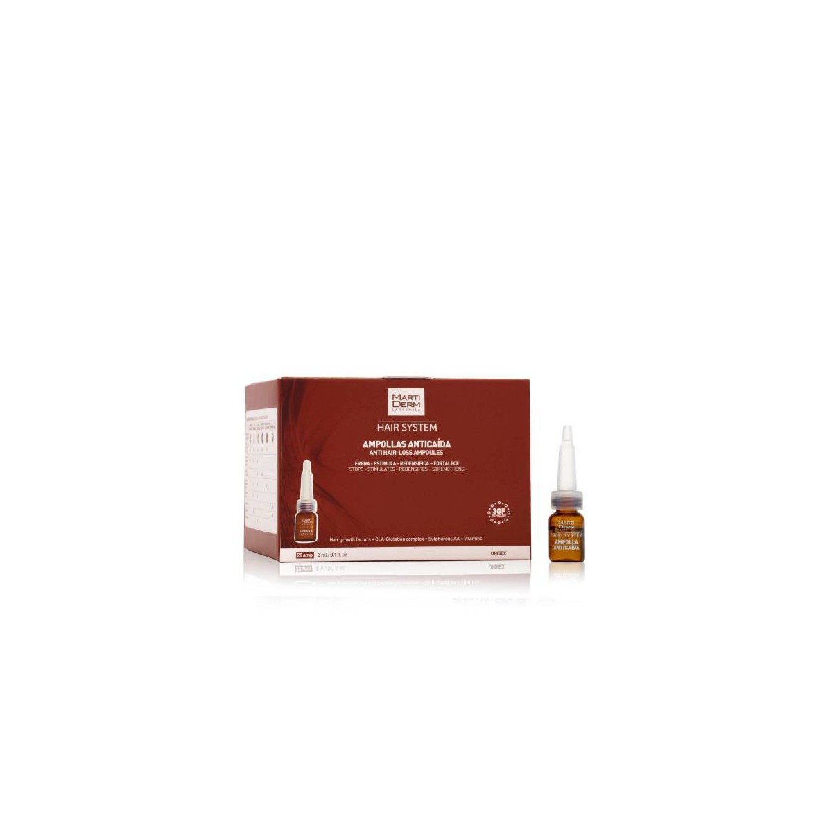 MARTIDERM AMPOLLAS ANTICAIDA 28 AMPOLLAS 3 ml