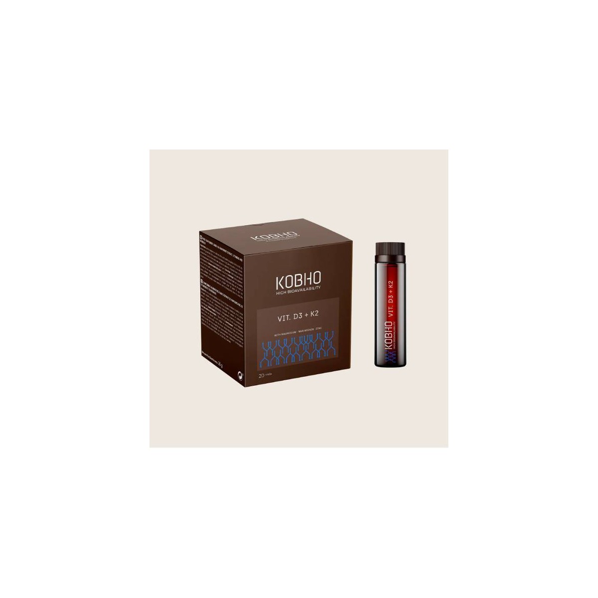KOBHO VIT D3 + K2 20 VIALES