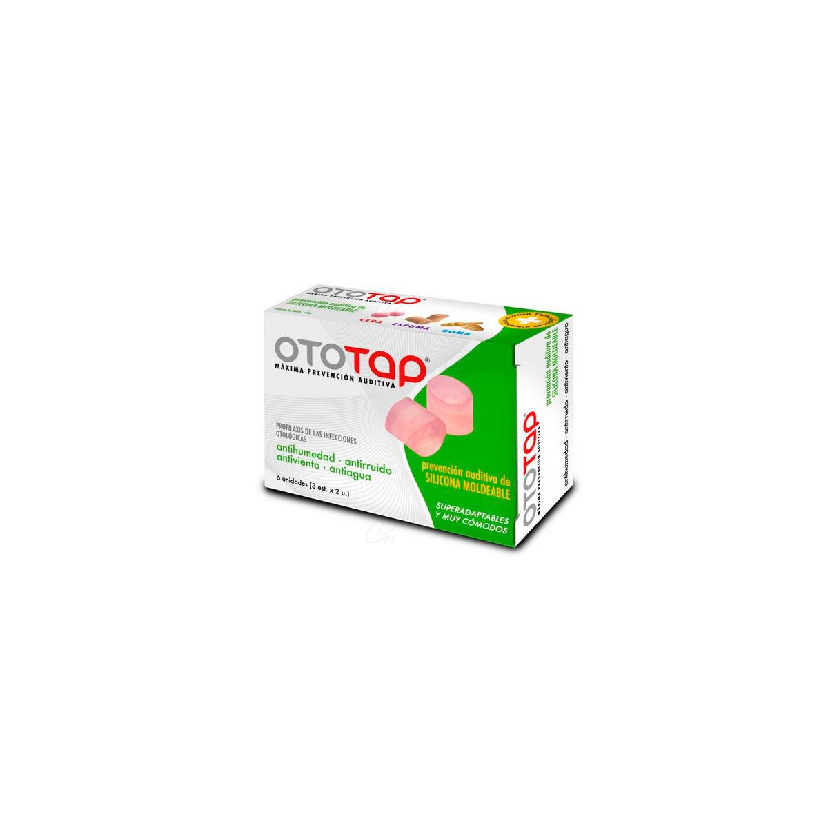 TAPONES OIDOS SILICONA 6 U